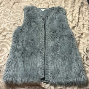 Gray Furry vest